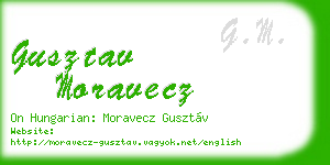 gusztav moravecz business card